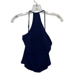 Qinsen Swim Top Womens Medium Blue New Halter Neck Summer Pool